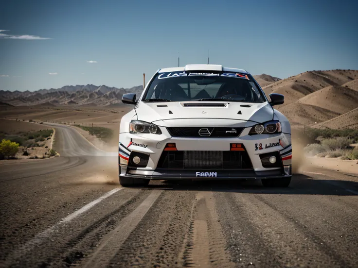 1 car, lancer evolution, rally car, fast car, desert, liveries, ultra sharp image, high definition, cinematic lighting, high resolution, high quality, 8k, neoprene, ultra sharp focus