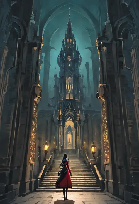 Gothic city of the Necro、It is a testament to its unforgettable beauty and eeriness，A testament to civilizations deep reverence for death and the afterlife. Its architecture incorporates a dark aesthetic, intricate designs, And the mysteries of the afterli...