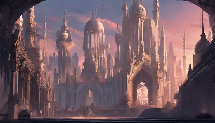 Gothic city of the Necro、Face that is、Face that is、Face that is、Face that is、Its a testament to its haunting beauty and creepiness，A testament to civilizations deep reverence for death and the afterlife. Its architecture incorporates a dark aesthetic, intr...