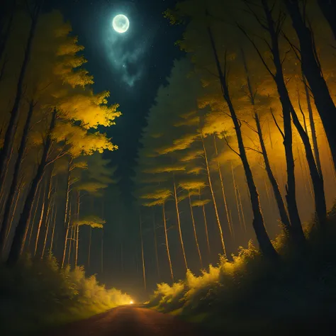 forest at night