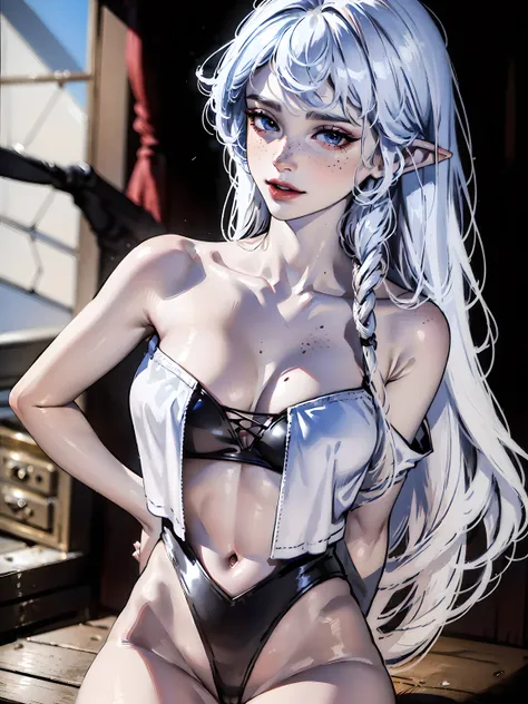 (((masterpiece, best quality, high resolution)))), Extremely detailed 8K, (mature female:1.5) (Ultra HD, Ultra-detailed, Highly detailed, Highly realistic, Ultra-realistic, photograph realistic), (1girl:1.5), (solo:2), (very cute), white hair, (pale skin:1...