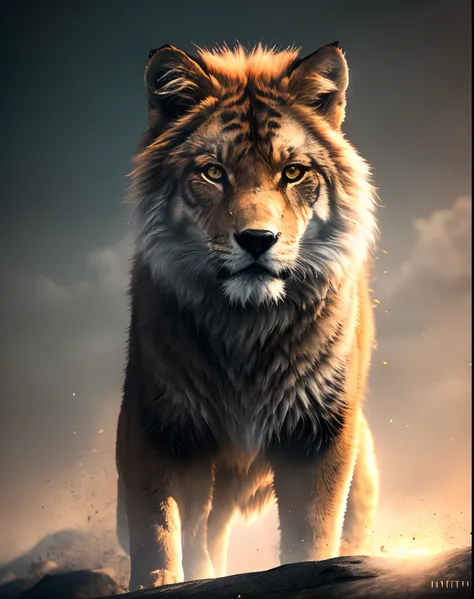 a porthait of [wolf | tiger | lion | fox], cinematic, rim light, 4k textures, soft cinematic light, adobe lightroom, photolab, hdr, highly detailed, sharp focus, soothing tones, hyperdetailed, low contrast, soft cinematic light, exposure blend, hdr,