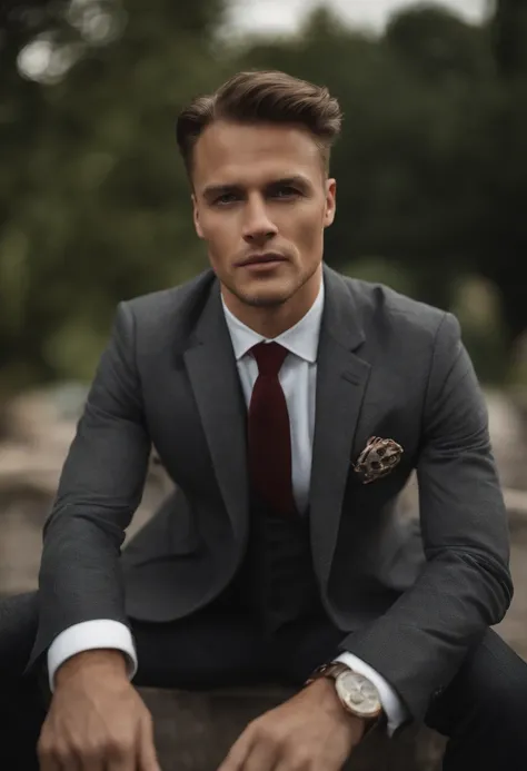 arafed man in a suit and tie posing for a picture, a picture by László Balogh, shutterstock, renaissance, krzysztof kononowicz, marco bucci, alessandro barbucci, piotr jablonski, mariusz lewandowski, stefano brunesci, stefan koidl, christian macnevin