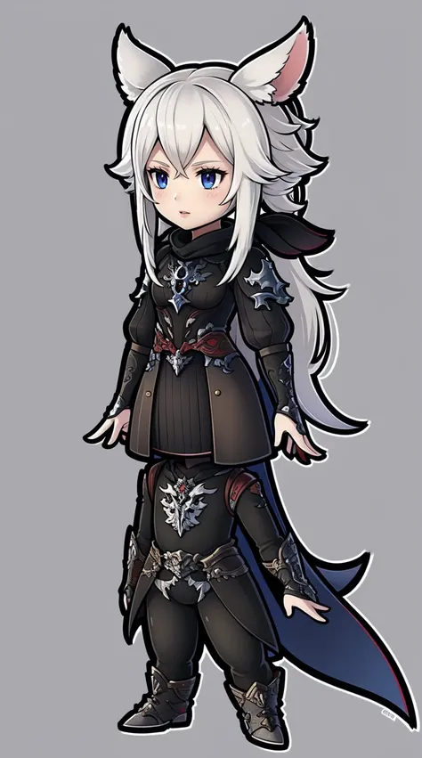 chibi,full body,standing,hydaelyn final fantasy xiv by kangaxx