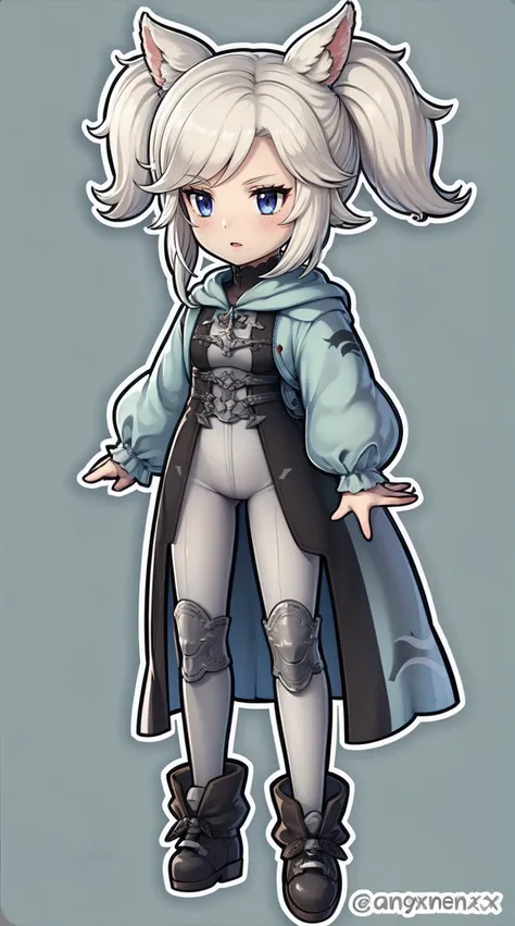 chibi,full body,standing,hydaelyn final fantasy xiv by kangaxx