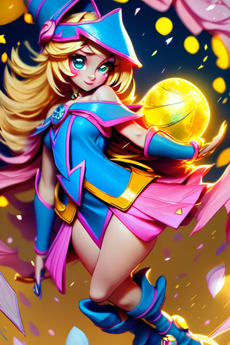 Sailor Luna, realista, 1girl, (Magical Girl:1.4), cabello largo y rubio, (ojos azules), (Cristales, bokeh brillante), Uniforme de Sailor Scout, (pechos enormes:1.25), escote, caderas anchas, small waist, 鎖骨, labios separados, maquillaje, sonrojarse, piel b...