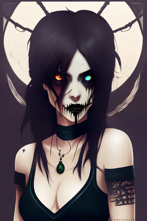 Beutiful Horror Goth Woman