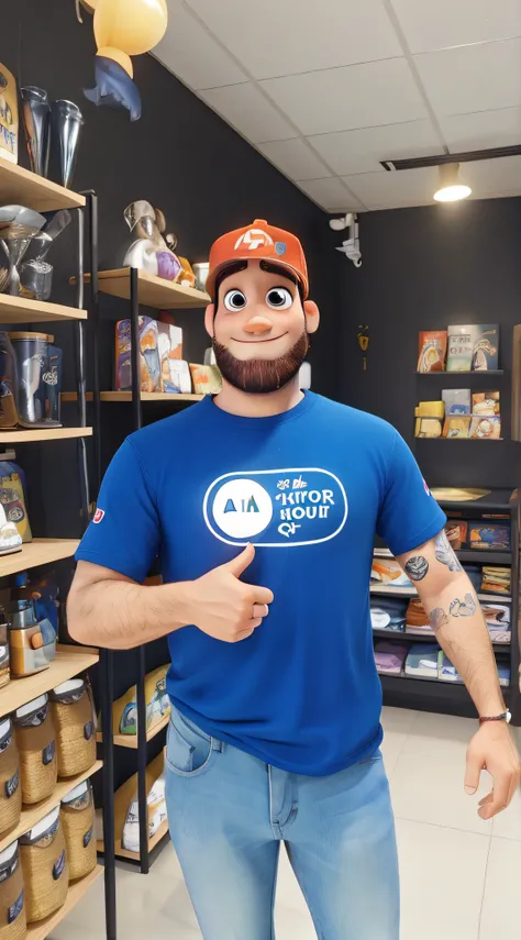 um homem estilo pixar ,alta qualidade melhor qualidade