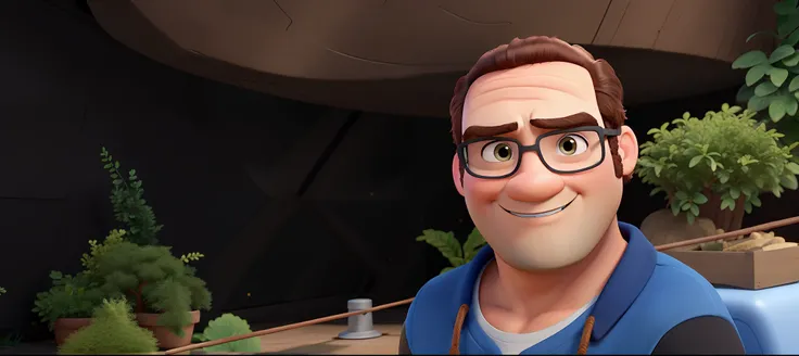 Um homem estilo disney pixar, alta qualidade, melhor qualidade