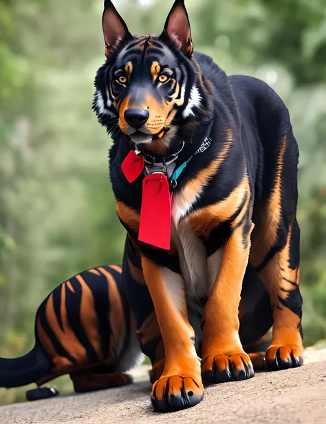 Alien tiger and Doberman mix