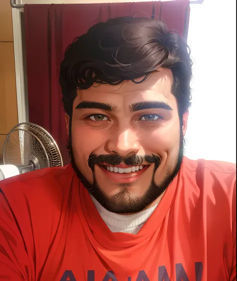 Theres a man smiling, with a small beard, barba de cuello, David Rios Ferreira, Emad Mostaque, sin barba ni bigote, icaro carvalho, small beard, Carmelo Blandino, Imagen de avatar, reddit post, muy levemente sonriendo, Daniel Mirador, victor maristane