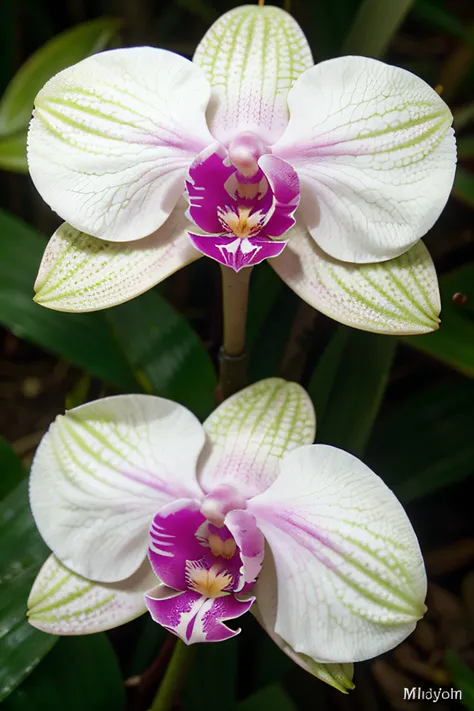 Orchids in the Wild with Little Dew Drops