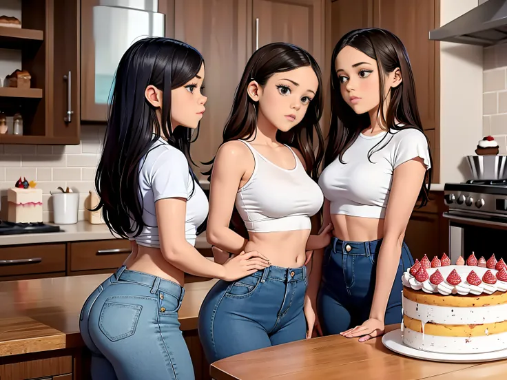 jenna ortega, masterpiece quality, studio lighting, lots of detail, identical twins, sisters, two girls, (two girls:1.5), at hom...