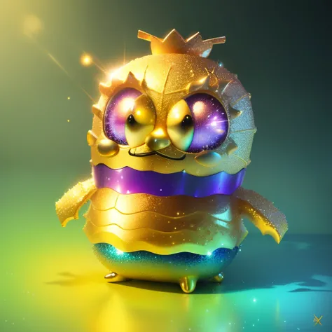 Glittery 3D realistic SpongeBob scary