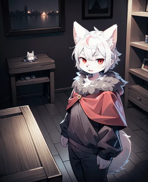 (dark environment:0.8),masterpiece, high quality, absurd res, digital painting (artwork), by dagasi, yupa,kiyosan,(anthro,fluffy fur,character focus:1.1),anthro male cat,short hair,portrait, bright eyes,panorama,character focus.(detailed background:0.7),so...