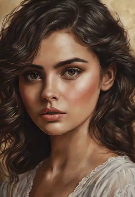 (uma menina, cabelo curto, morena), (melhor qualidade, 4k, 8k, highres, obra-prima: 1.2), ultra-detalhado, (realista, fotorreali...