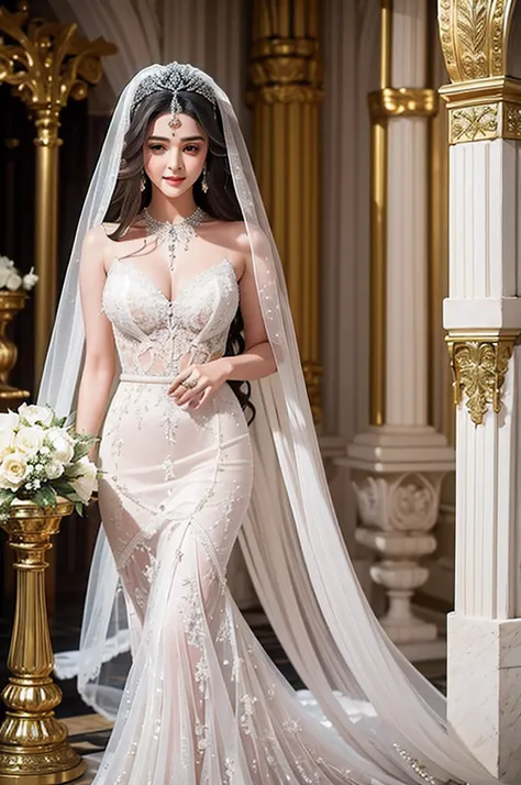 The bride, traditionally the focal point of a wedding, is adorned in an elegant white gown symbolizing purity, innocence, and new beginnings. Her dress may feature intricate lace, delicate beadwork, or flowing silk, accentuating her beauty as she stands at...