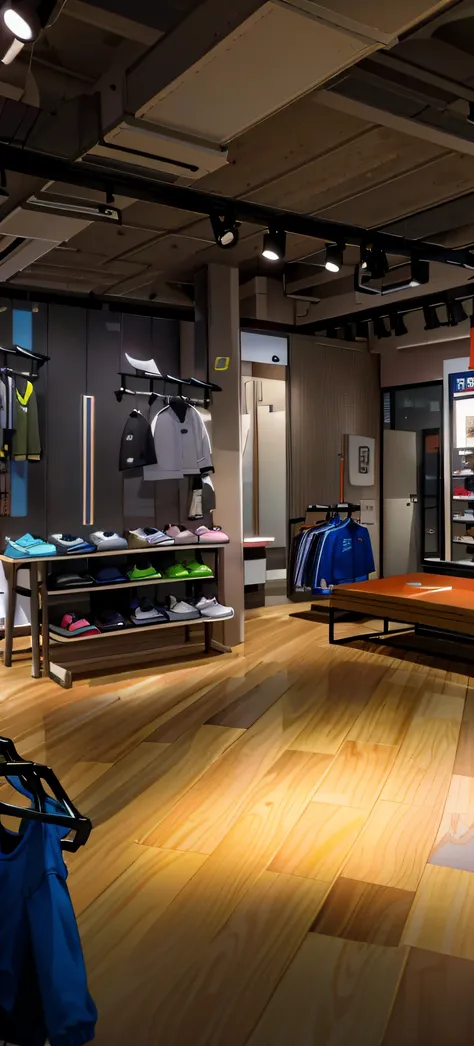 There was a room，There were a lot of clothes and a table inside, new balance pop up store, retaildesignblog, des boutiques avec des neons, sport outfit, photo for a store, Featured collections, sport outfit, Stores, stores, Featured collections, stores, sh...