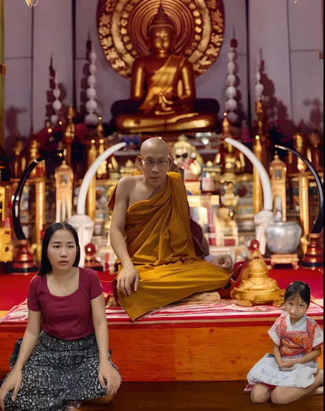 There were two people sitting on a bench in the temple...., buddhist monk, in a temple, Buddhist, monk meditate, monk meditate, patiphan sottiwilaiphong, Buddhism, Standing in a Buddhist temple, myanmar, samsara, in front of a temple, nivanh chanthara, in ...