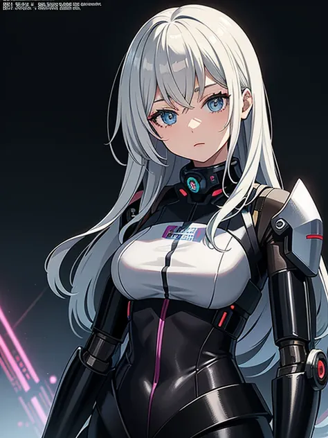 Anime girl with science - futuristic costumes and science - futuristic weapons, Cute cyborg girl, advanced digital anime art, Perfect Anime Cyborg Woman, Digital Cyberpunk Anime Art, high quality digital concept art, Beautiful girl cyborg, mechanized valky...