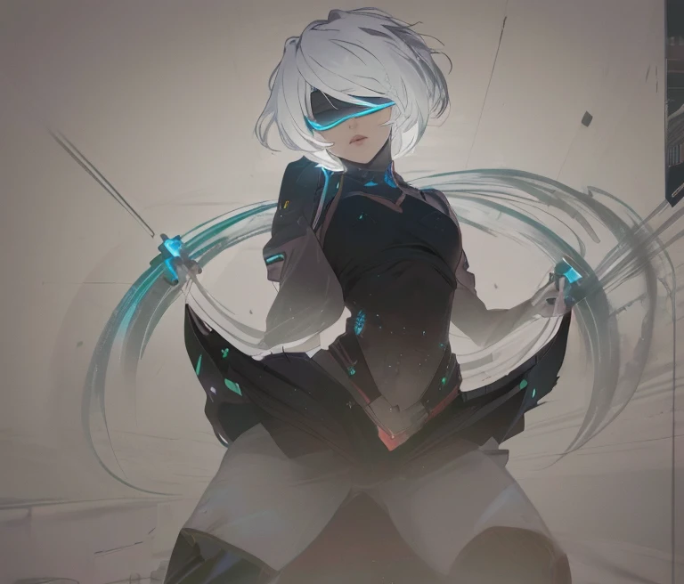 ((La mejor calidad)), ((obra maestra)), (muy detallado:1.3), ...............................................................................................................................................3D, Beautiful (cyberpunk:1.3) Mujer hacker, peinado ...