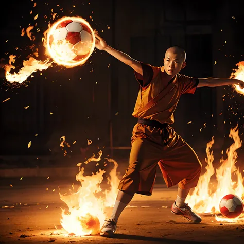 Shaolin Soccer, (Burning Soccer Ball) Shooting Scene