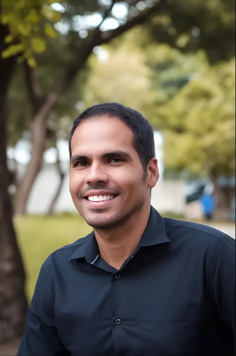 Smiling man in black shirt sitting in front of a tree, david rios ferreira, joe alves, edu souza, icaro carvalho, Dan dos Santos, José Moncada, caio santos, Joel Torres, andrea rocha, Carlos Huante, danilo torres, Pablo Oliveira, daniel mirante, adreas roc...