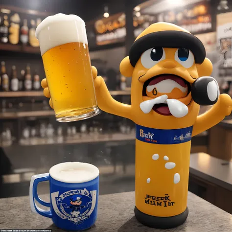 first name：Mr. Beer Mug
gender：man
character：Bright, cheerful and easygoing
occupation：A beer mug who loves to drink beer
Detailed appearance：With a character in the form of a beer mug、It has a yellow body color,、At the top, bubbles are raised。It is charac...