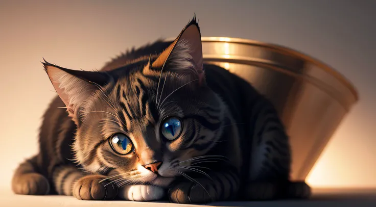 Cute cat, beautidful eyes, without humans, Realisticstyle, high quality rendering, Smooth hair, exquisite detailing, Real cats, surrealism, High detail, Super detail, High quality, High details, Masterpiece, ccurate