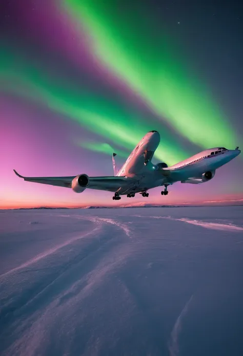 Jumbo jets flying under the Northern Lights、Magnificent Northern Lights、Shining Northern Lights、Aurora(7 colors)、Iridescent Northern Lights、Curtains of the Northern Lights、Jumbo Jet 777 is flying