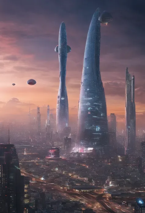 Futuristic cities、kosmos、spaceships、Spaceship Base、Spacecraft Airfield、Huge city、Futuristic City Tokyo、Tokyo 100 Years Later、Megalopolis Tokyo、Skyscrapers in Nishi-Shinjuku