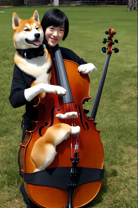 Shiba dog　cello