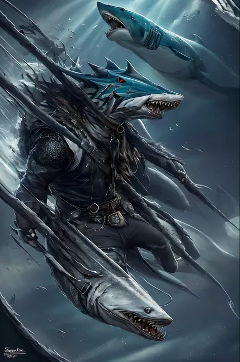 Shark with dragon scales and spike