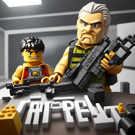 Create a advertisement for lego guns