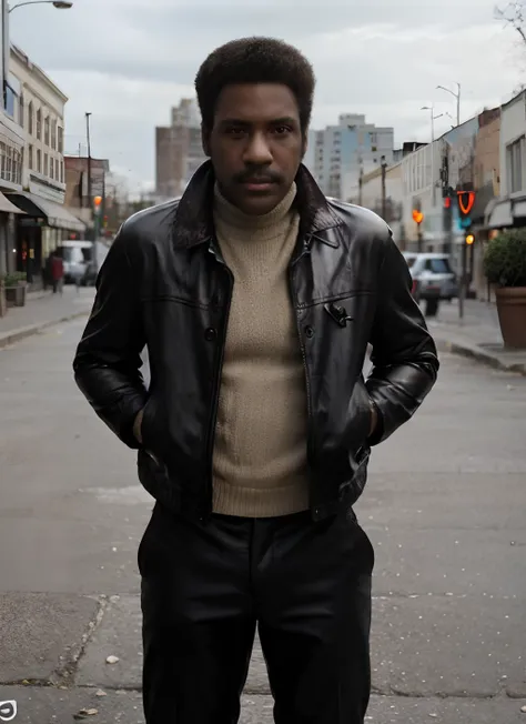 rr1 headshot, man, solo, man in leather jacket,  full body, full body shot, city in the background, no background, PNG, natural lighting, no shadows, ultra detailed, hyperrealistic, 80mm, 4k, 8k, 8k realistic, sharp focus, intricate, high resolution