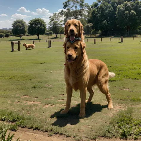 Golden Retriever no campo