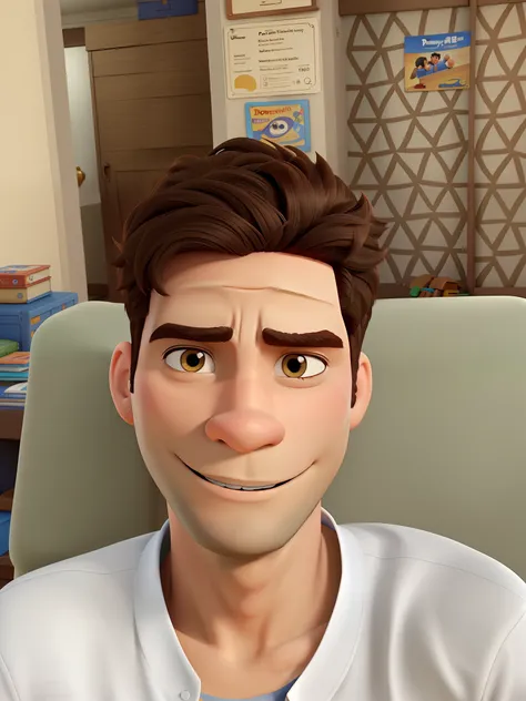 Um homem estilo disney pixar, alta qualidade, melhor qualidade