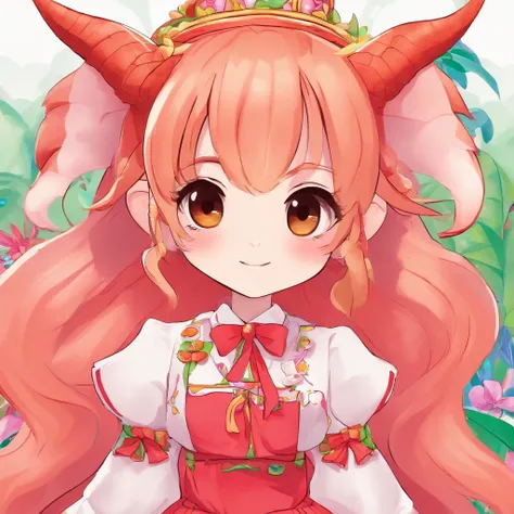 Dragon girl，Details，Loli dress up，Red vertical pupils