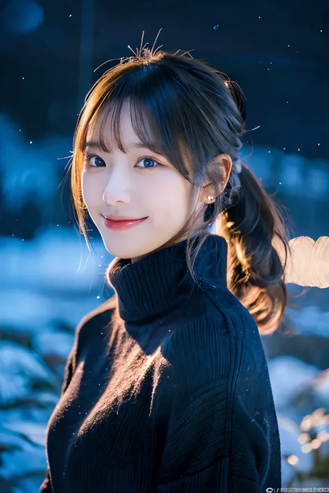 (night view:1.5),(HDR,8k, RAW portrait of a beautiful girl, best quality, masterpiece:1.2),
(super fine illustration:1.3),(realistic), (highly detailed skin:1.2), ultra-high resolution,
winter,snowed forest,mountainous horizon,
1 girl,28 yo, japanese girl,...