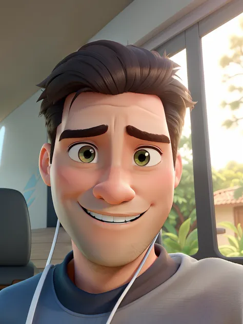 Um homem estilo disney pixar, alta qualidade, melhor qualidade