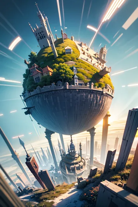 Fantasy world from another dimension, Mundo submarino, Atlantis, science fiction, upright, ghibli studio, Motor irreal, Epic composition, CG Digital Rendering, Ultra HD |, Technique, High definition, Ternary color scheme