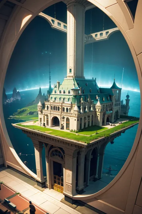 Fantasy world from another dimension, Mundo submarino, Atlantis, science fiction, upright, ghibli studio, Motor irreal, Epic composition, CG Digital Rendering, Ultra HD |, Technique, High definition, Ternary color scheme