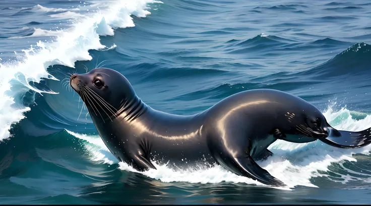 A seal in a navy costume