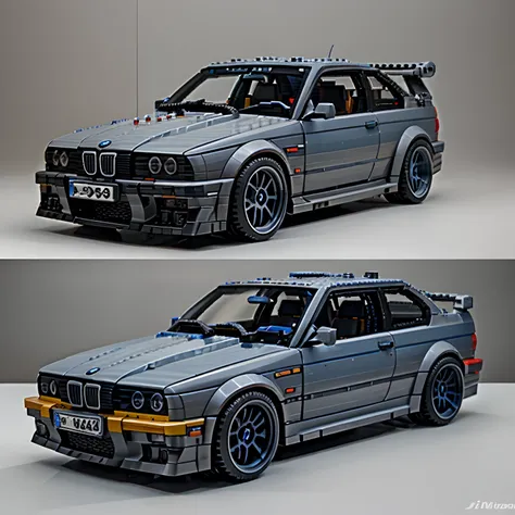 Faire une bmw e36 en lego devant sa boîte lego