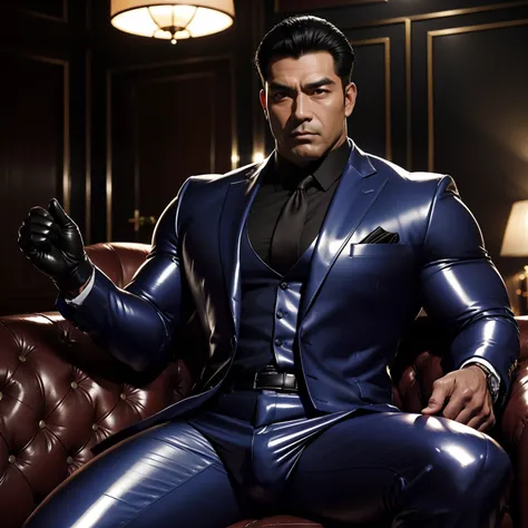 30 years old,daddy,"shiny suit ",Dad sat on sofa,k hd,in the office,"big muscle", gay ,black hair,asia face,masculine,strong man,the boss is,handsome,sex,leather gloves,lecherous dad,look straight ahead,"dad is handsome","gay dad","handsome","raise your ha...