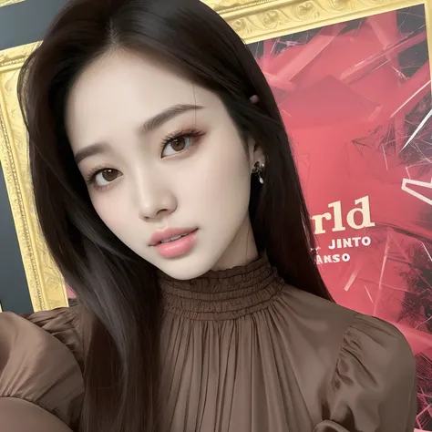 um close up de uma mulher com cabelos longos usando um top castanho, jennie blackpink, Heonhwa Choe, tzuyu de duas vezes, Jinyoung Canela, Lee Ji-eun, Lee Ji - Eun, Jaeyeon Nam, Parque Ji-min, jisoo do blackpink, dilraba dilmurat, Dom Yunjoo, jossi do blac...