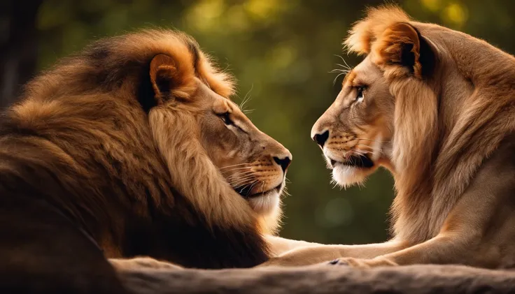 Two lions having sex