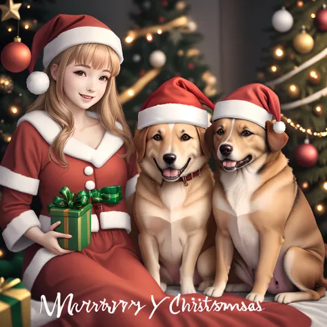 Merry Christmas with Dogs