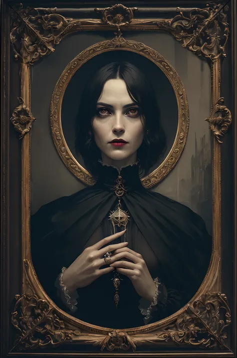 Horrid, possed, black mirror, cult, portrait, Dark magic, ominous, vintage