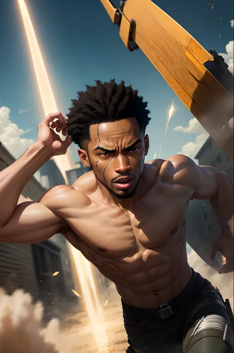 Black men in Attack of Titan